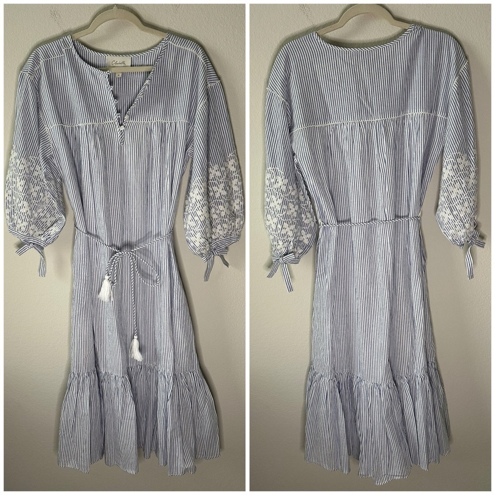 CLEOBELLA ASTERIA MIDI DRESS MIRAGE STRIPE SZ M - Picture 2 of 10